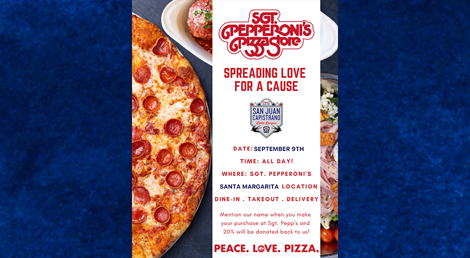 SJCLL Sgt. Pepperoni's Fundraiser Night