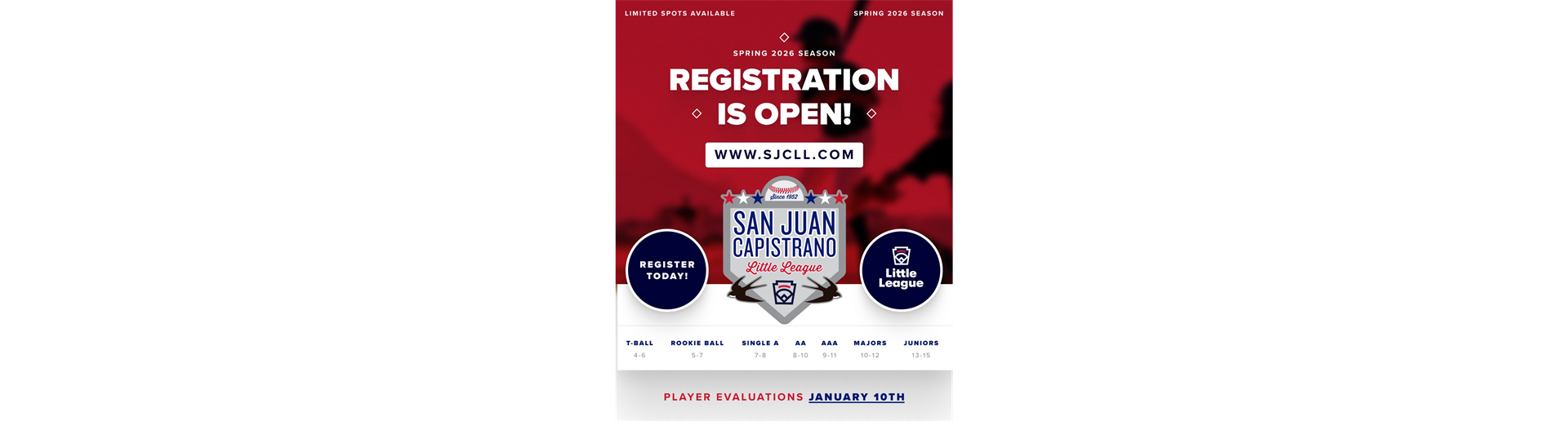 Spring Baseball is Back Sign Up Today!