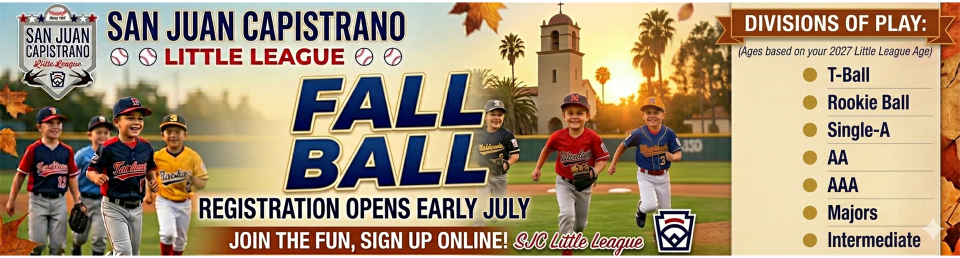Fall Ball Registration Coming Soon